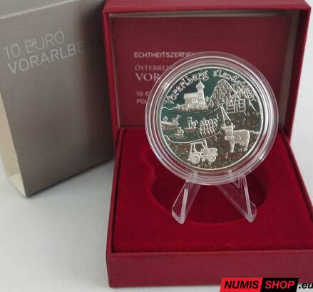 10 eur Rakúsko 2013 - Rakúske krajiny - Vorarlberg - PROOF