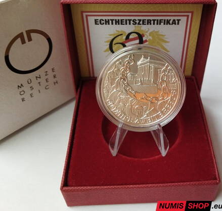 10 eur Rakúsko 2005 - 60 rokov republiky - PROOF