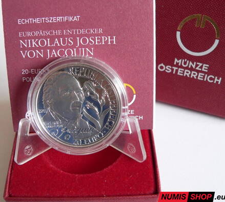 20 eur Rakúsko 2011 - Európsky objaviteľ - Nikolaus von Jacquin - PROOF