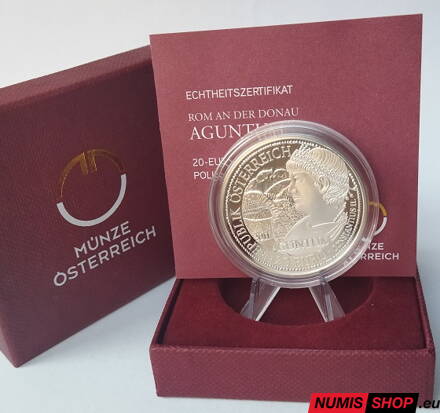 Rakúsko 20 eur 2011 - Rím na Dunaji 4/6 - Aguntum - PROOF