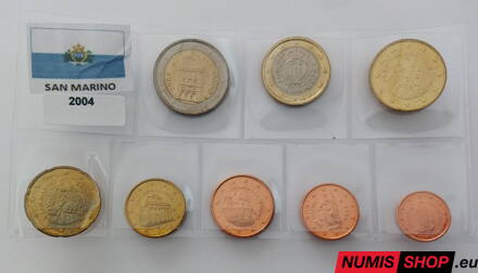 San Maríno 2004 - 1 cent až 2 euro - UNC