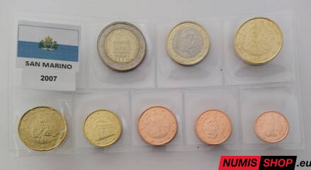 San Maríno 2007 - 1 cent až 2 euro - UNC