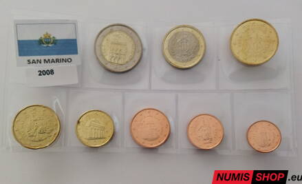 San Maríno 2008 - 1 cent až 2 euro - UNC