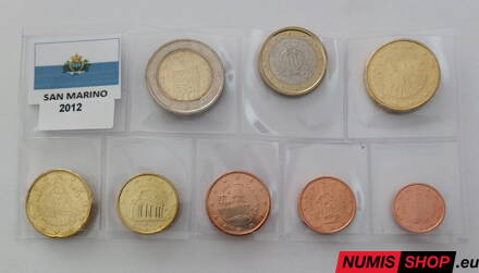 San Maríno 2012 - 1 cent až 2 euro - UNC
