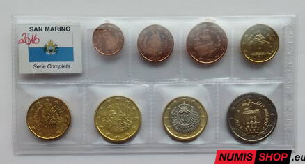 San Maríno 2016 - 1 cent až 2 euro - UNC