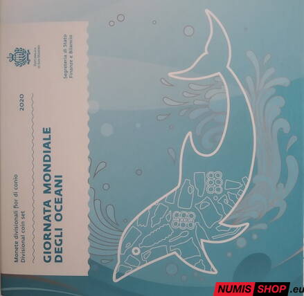 San Maríno sada 2020 - Rok oceánov - 3,88 eura + 5 euro Ag