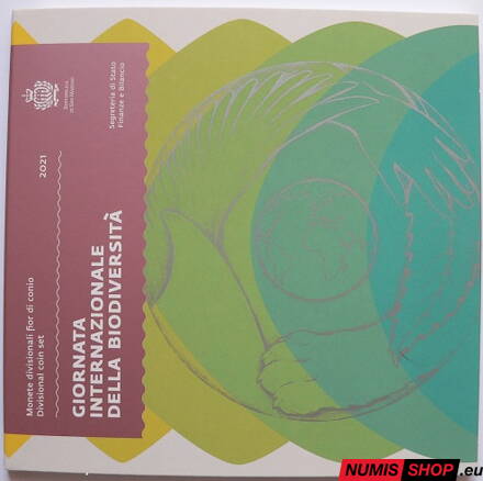 San Maríno sada 2021 - Rok biodiverzity - 3,88 eura + 5 euro Ag