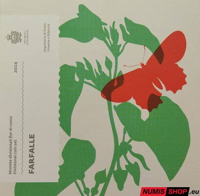 San Maríno sada 2024 - Farfalle - 3,88 eura + 5 euro Ag