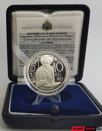 10 euro San Marino 2007 - Giouse Carducci - PROOF