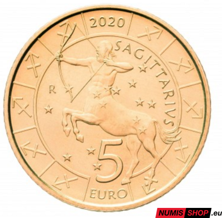 5 euro San Maríno 2020 - Lunárny kalendár - strelec