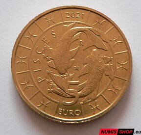5 euro San Maríno 2021 - Lunárny kalendár - ryby