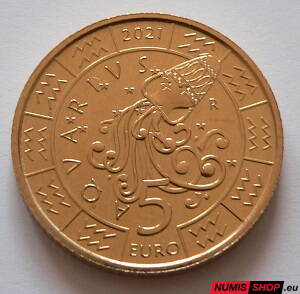5 euro San Maríno 2021 - Lunárny kalendár - vodnár