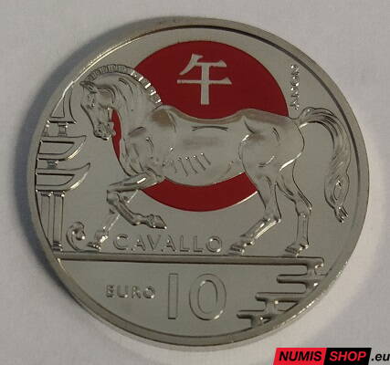 10 euro San Marino 2024 - Chinese Lunar - Cavallo (Kôň)