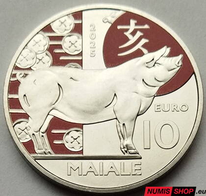 10 euro San Marino 2025 - Chinese Lunar - Maiale (Prasa)
