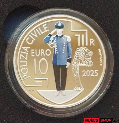 10 euro San Marino 2025 - Polizia Civile - PROOF