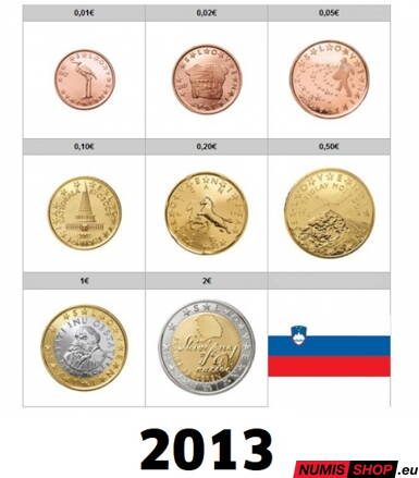 Sada Slovinsko 2013 - 1 cent - 2 euro - UNC