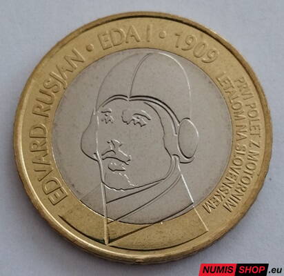 Slovinsko 3 euro 2009 - Edvard Rusjan - UNC