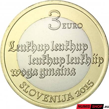 Slovinsko 3 euro 2015 - Stara prauda - UNC