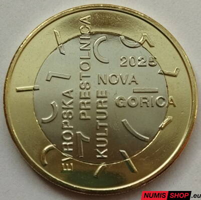 Slovinsko 3 euro 2025 - Európske hlavné mesto kultúry - Nova Gorica - UNC