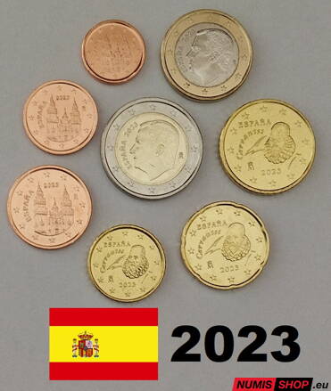 Sada Španielsko 2023 - 1 cent - 2 euro - UNC