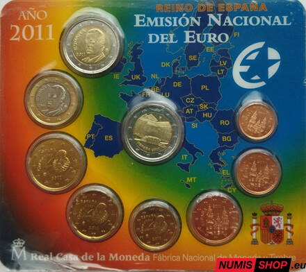 Sada Španielsko 2011 blister + pamätné 2-euro