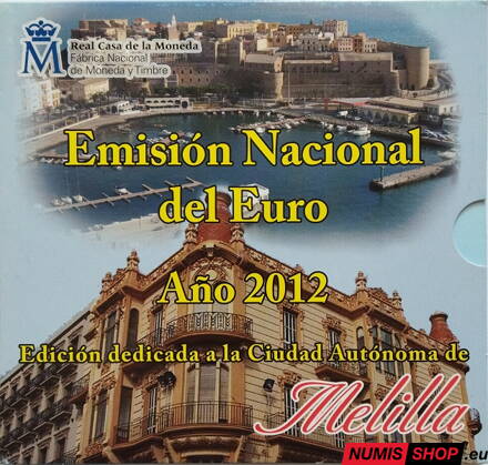Sada Španielsko - 2012 - Melilla + 2 x pamätné 2-euro