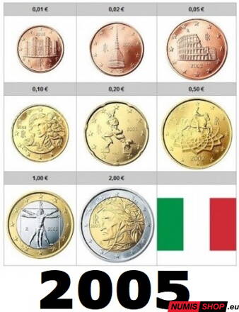 Sada Taliansko 2005 - 1 cent - 2 euro - UNC 