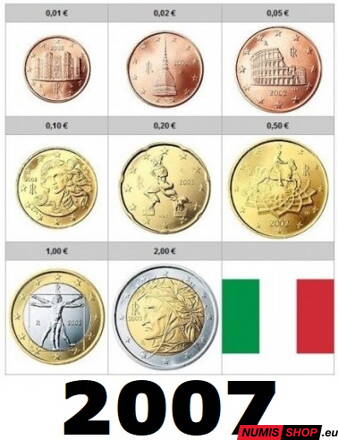 Sada Taliansko 2007 - 1 cent - 2 euro - UNC 