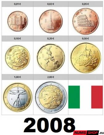 Sada Taliansko 2008 - 1 cent - 2 euro - UNC 