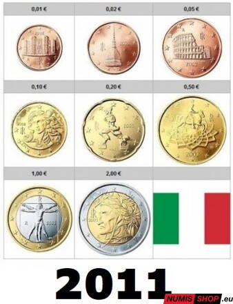 Sada Taliansko 2011 - 1 cent - 2 euro - UNC 
