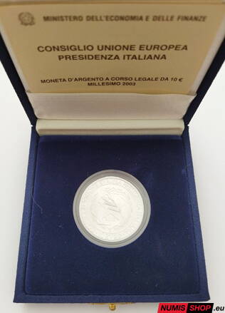 Taliansko 10 euro 2003 - Predsedníctvo v Rade EÚ - BU