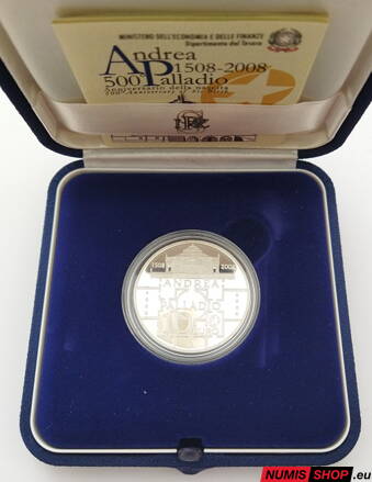 Taliansko 10 euro 2008 - Andrea Palladio - PROOF