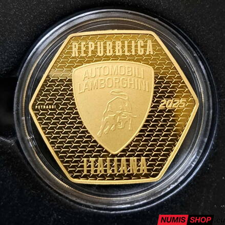 Taliansko 50 euro 2025 - Automobili Lamborghini (Au900, 31,1g) 