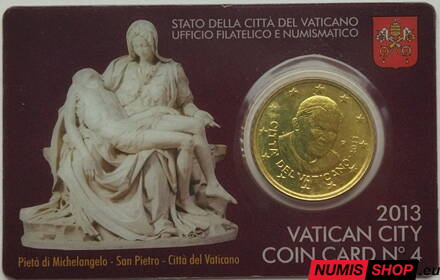 Vatikán 50 cent 2013 Coin Card