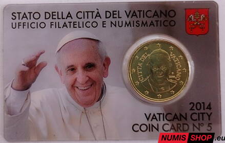 Vatikán 50 cent 2014 Coin Card