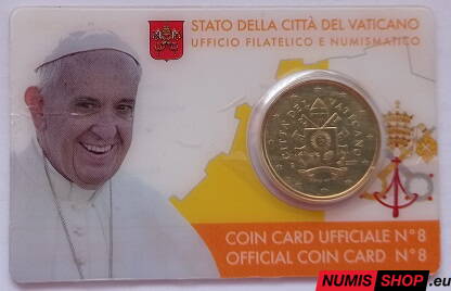 Vatikán 50 cent 2017 Coin Card