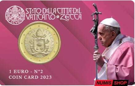 Vatikán 1 euro 2023 Coin Card