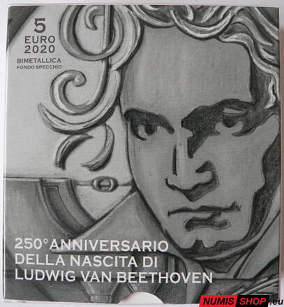 5 euro Vatikán 2020 - Beethoven - PROOF