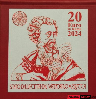 20 euro Vatikán 2024 - Sv. Peter a kohút (s foldrom)