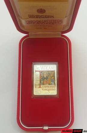  25 euro Vatikán 2024 - Tomáš Akvinský - kolorovaná - PROOF