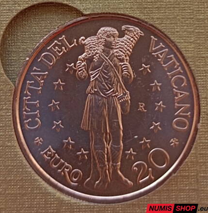 20 euro Vatikán 2025 - Dobrý pastier (s foldrom)