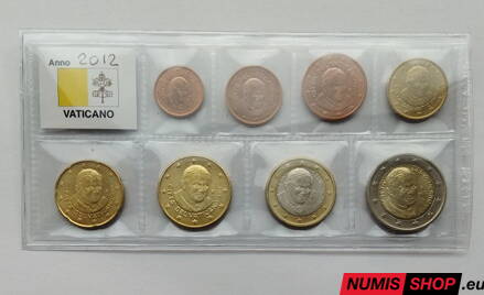 Vatikán 2012 - 1 cent až 2 euro - UNC