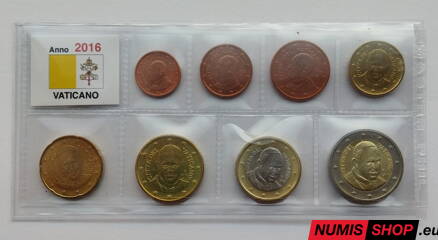 Vatikán 2016 - 1 cent až 2 euro - UNC