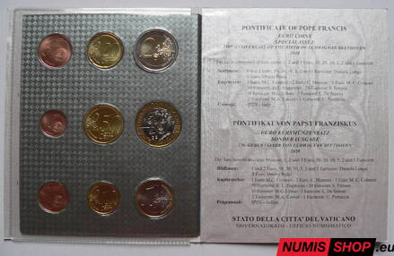 Vatikán sada 2020 + 5 euro Beethowen