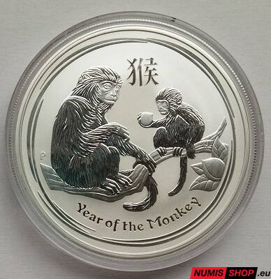 Austrália - 1 oz Lunar - Year of the Monkey - 2016 - investičné striebro