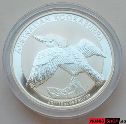 Austrália - 10 oz Kookaburra - 2011 - investičné striebro