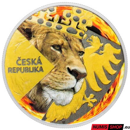 Česká republika - 1 oz Český lev - 2024 - kolor - proof