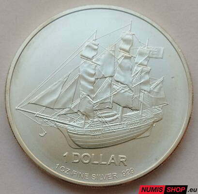 Cook Islands - 1 oz Bounty - 2010 - investičné striebro