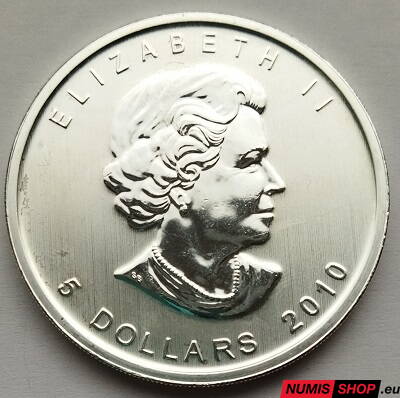 Kanada - 1 oz Maple Leaf - 2010 - investičné striebro
