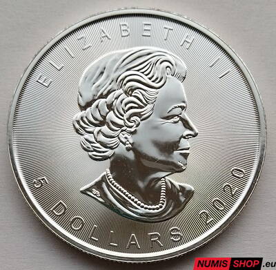 Kanada - 1 oz Maple Leaf - 2020 - investičné striebro